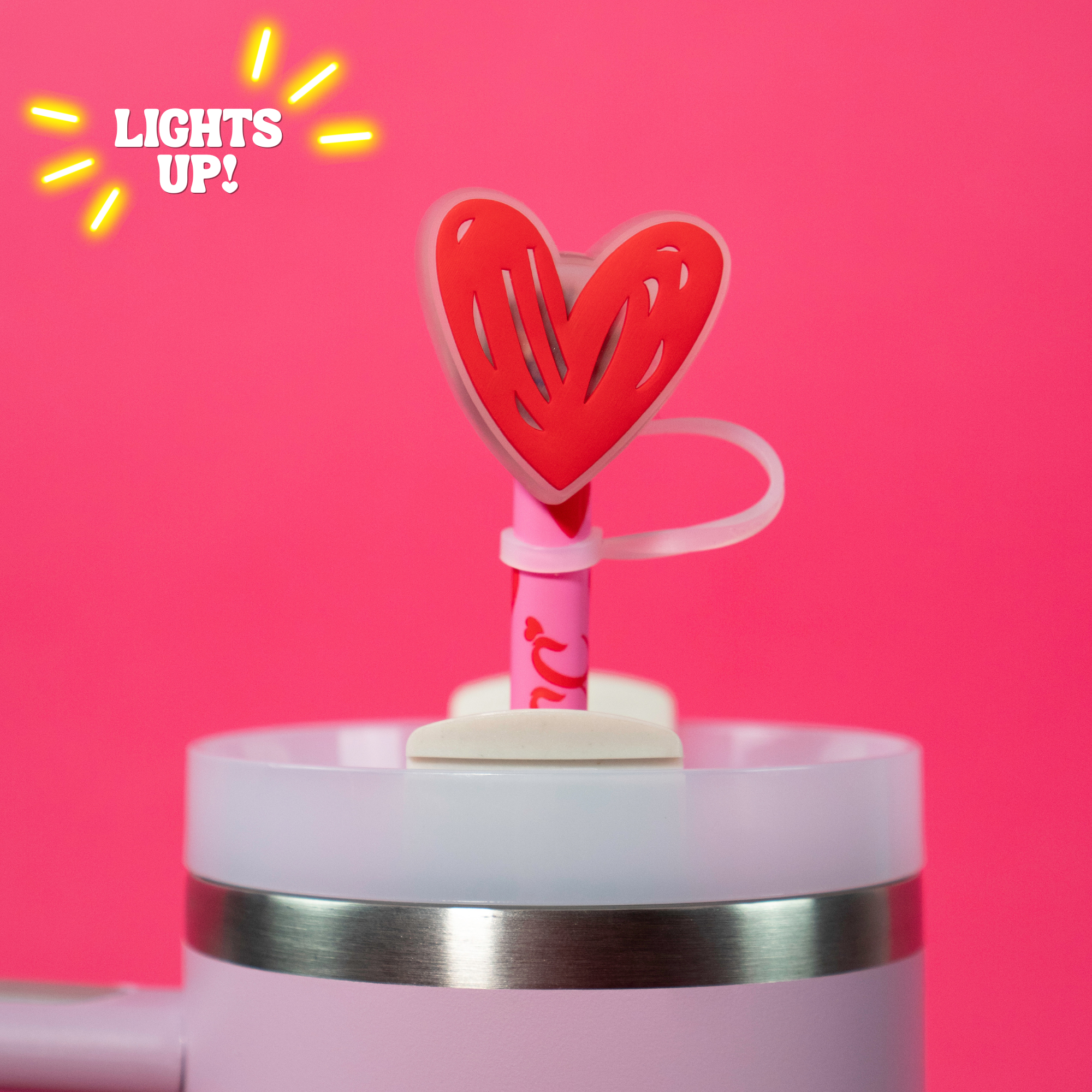 Lumi Heart Straw Topper (Lighted)