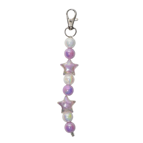 Lavender Stars Pearl Beads Charm