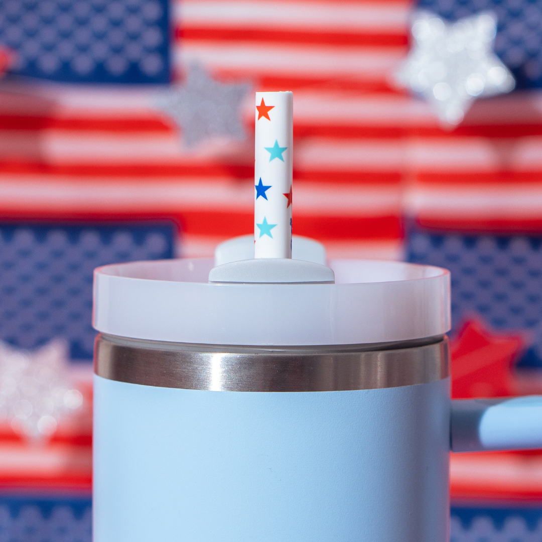 Star-Spangled 40oz Straws