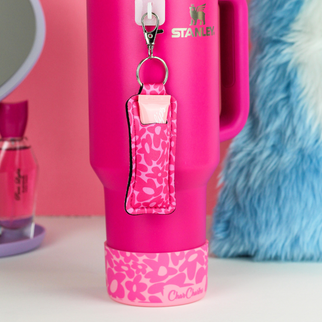 Pink Flower Bottle Boot