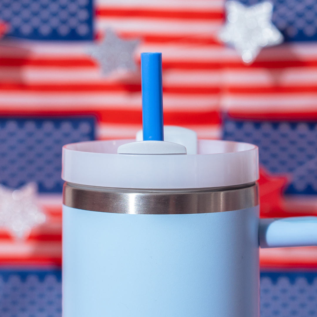 Star-Spangled 40oz Straws