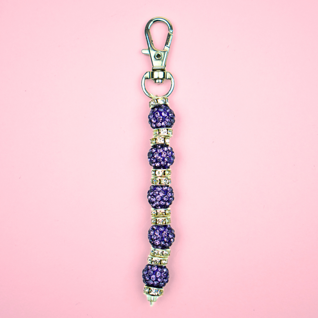 Purple Bling Bead Charm