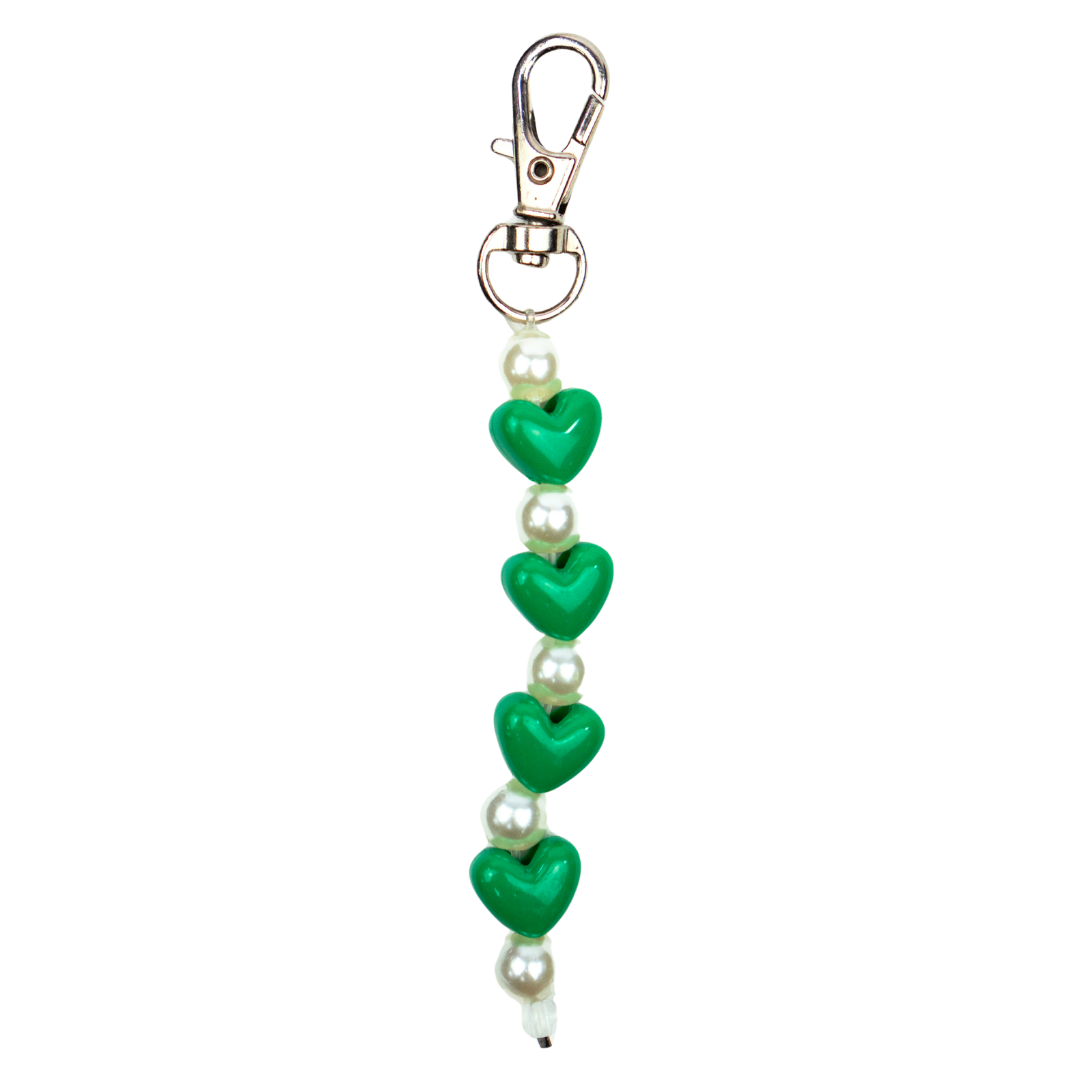 Green Heart Bead Charm