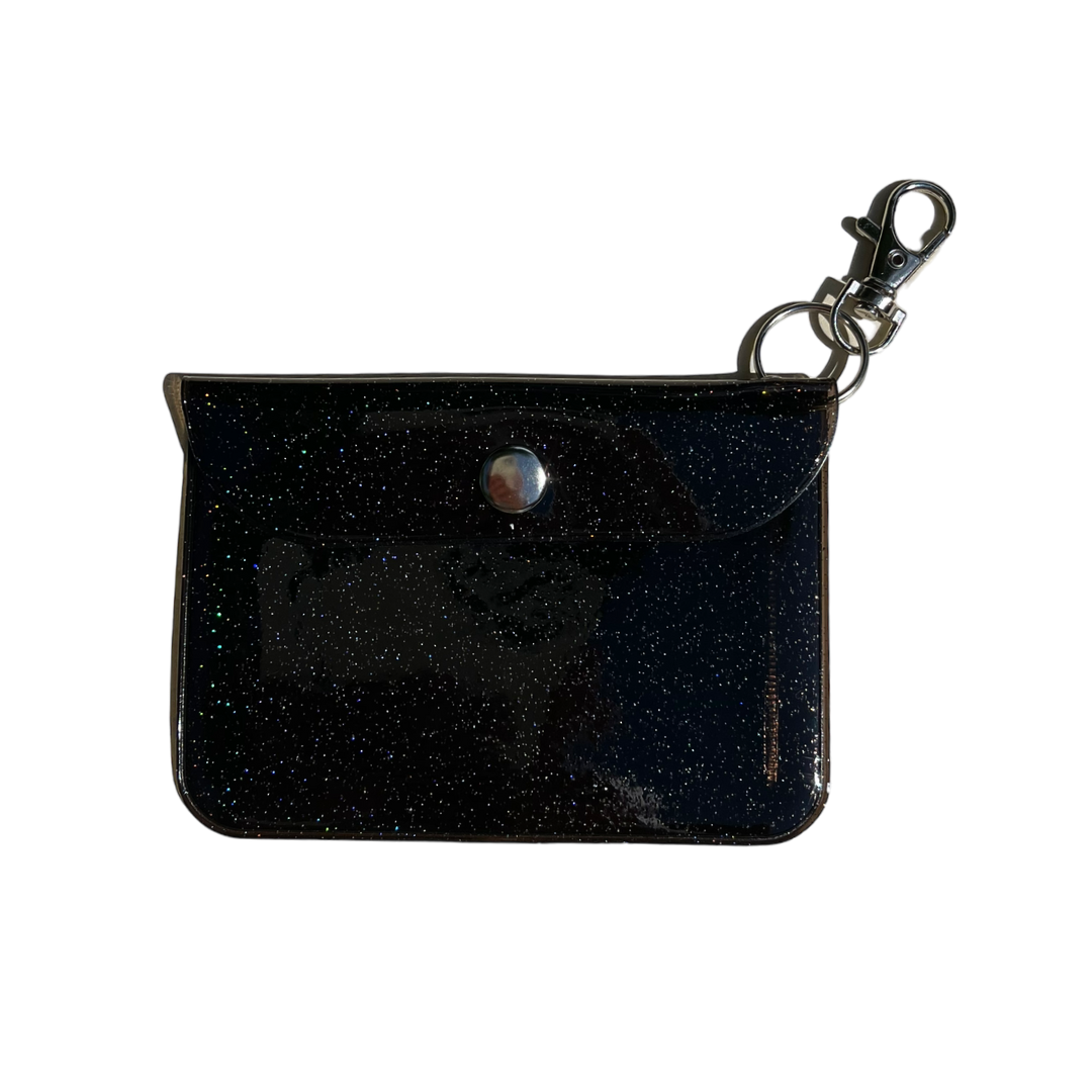 black glitter wallet