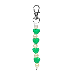 Green Heart Bead Charm
