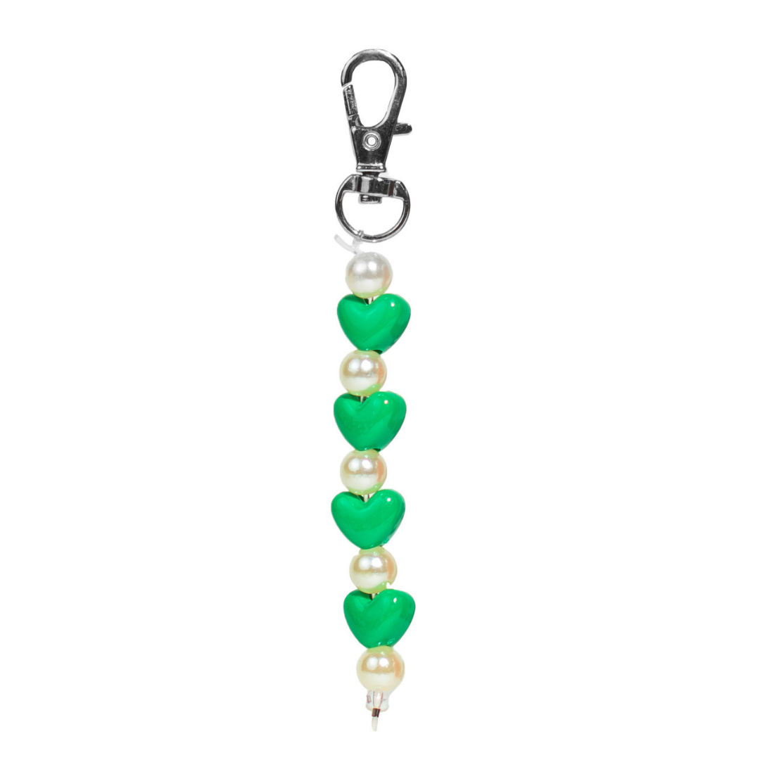 Green Heart Bead Charm