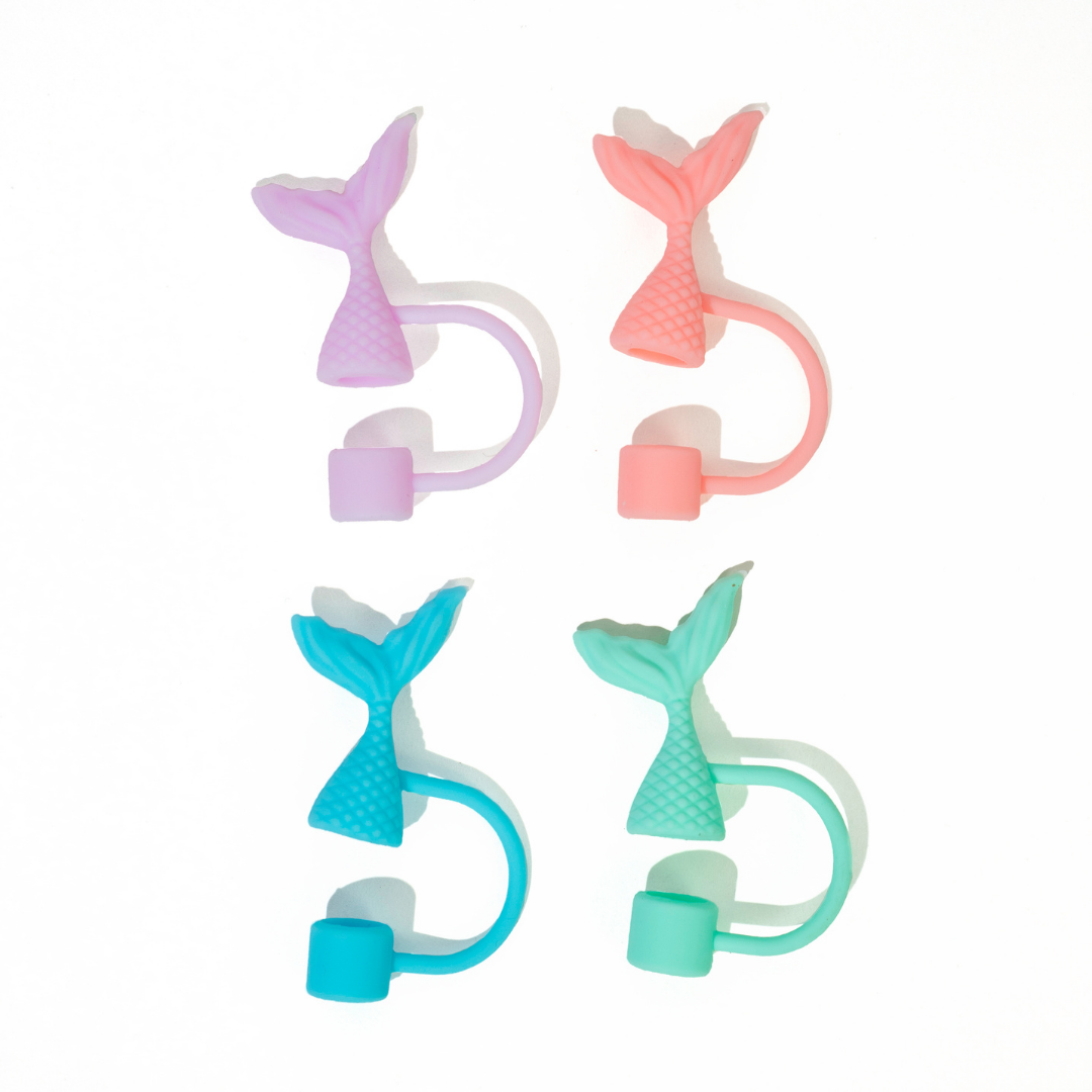 Mermaid Tail 4-Pack Straw Toppers