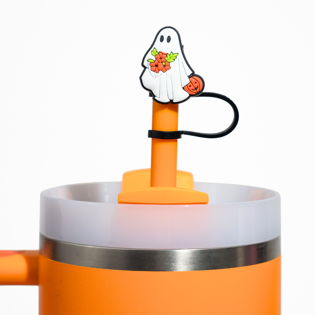 Haunted Sips | Halloween Straw Topper 4-Pack