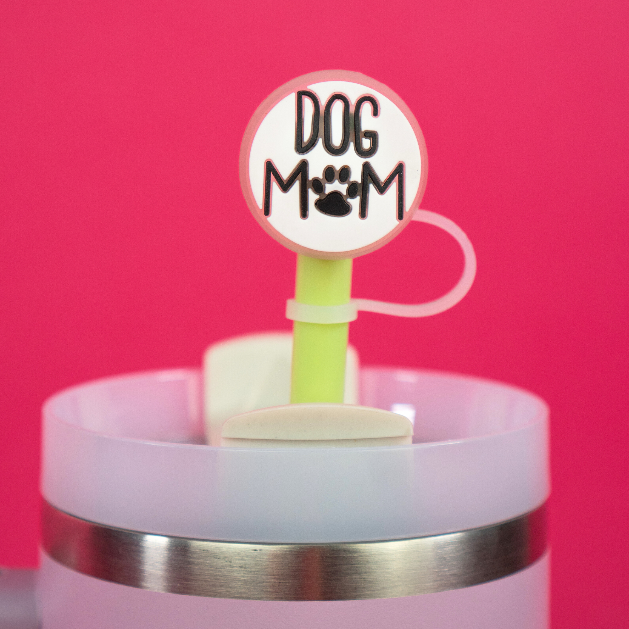 Dog Mom Straw Topper (Lighted)