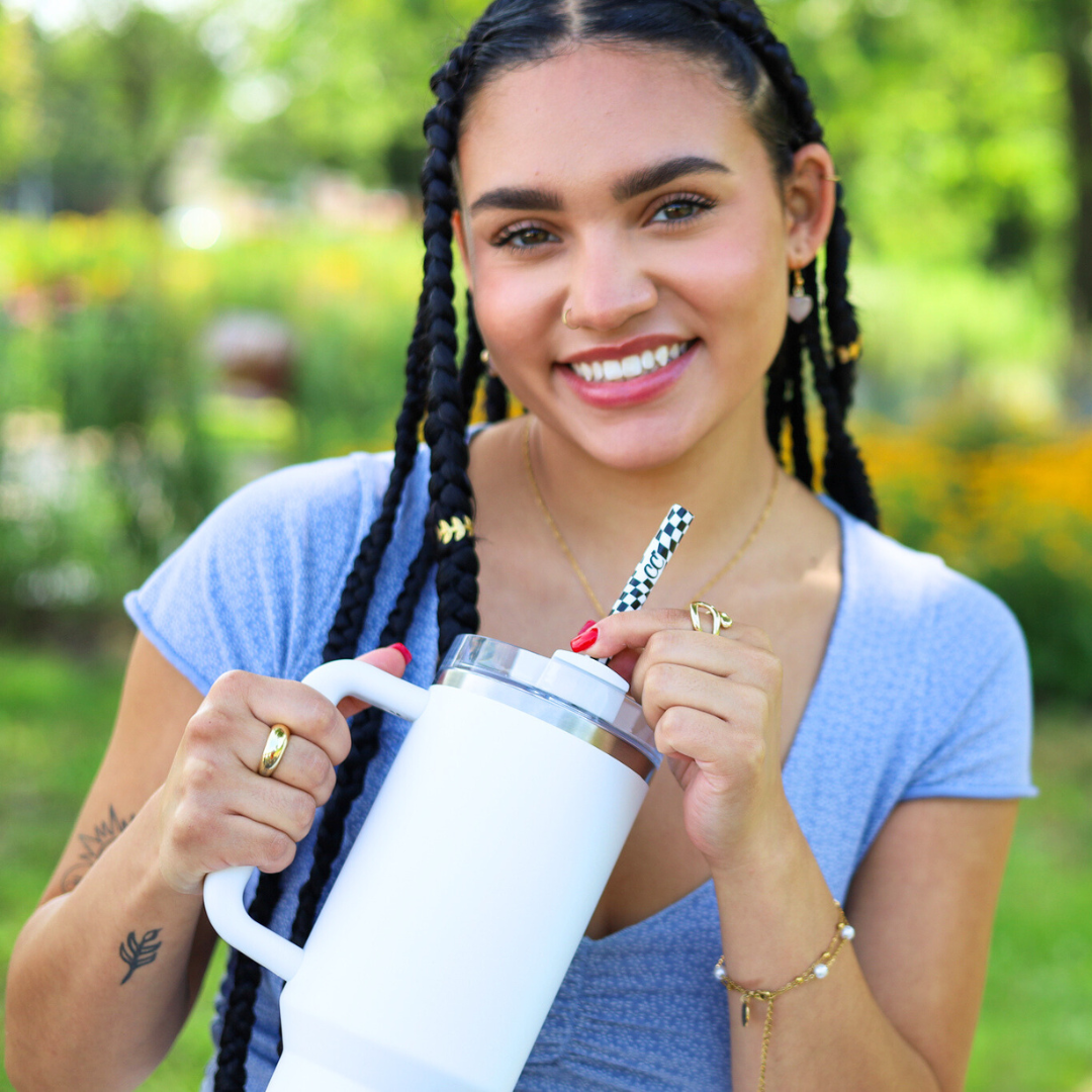 40oz Pattern Tumbler Straws