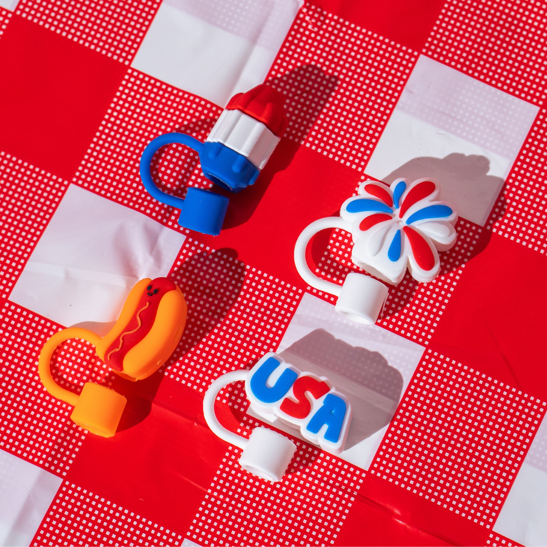 Party in the USA Straw Topper 4-Pack