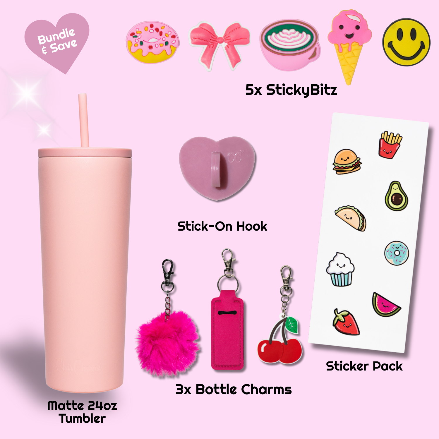 Pink Latte Bundle + 24oz Light Pink Tumbler