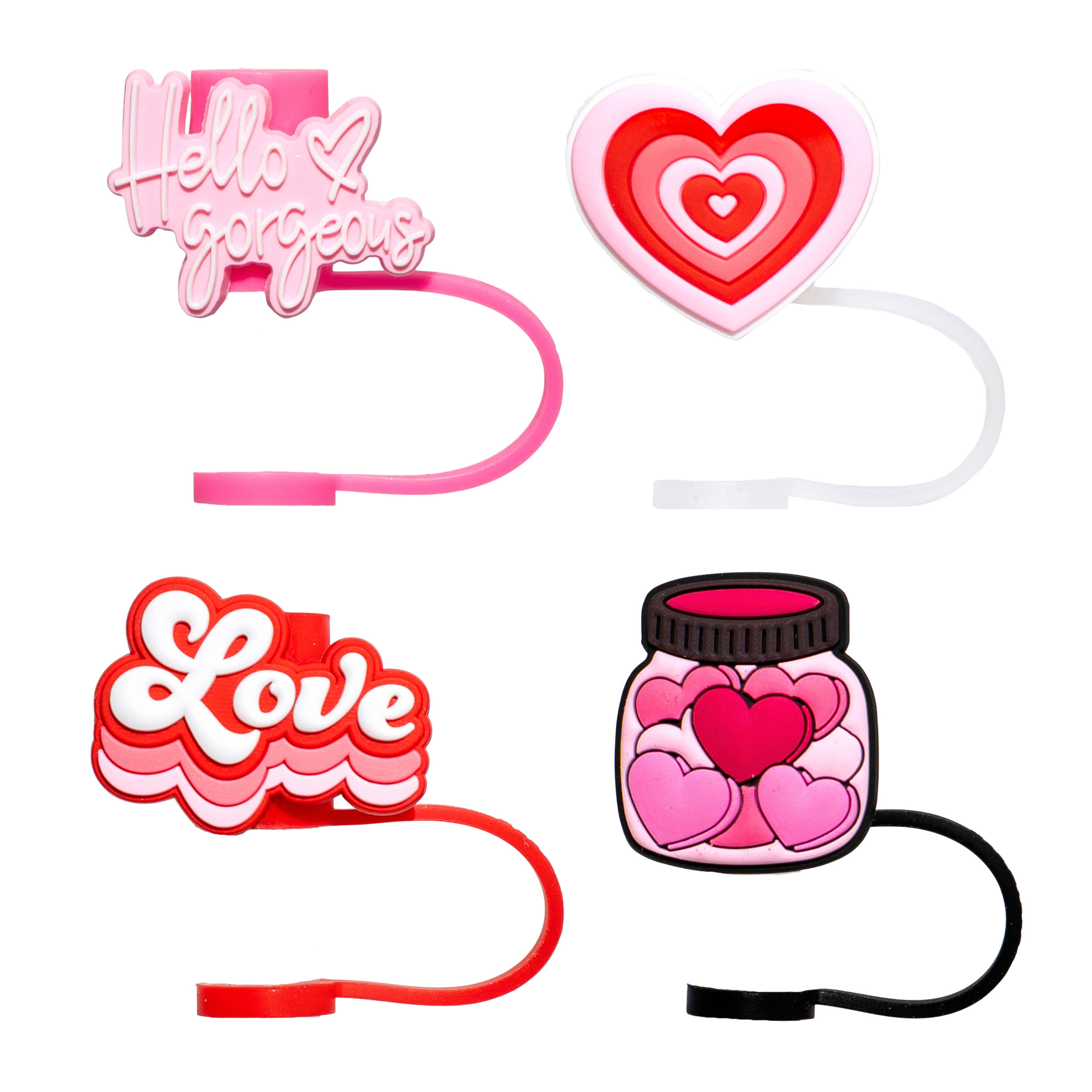 Valentine's Straw Toppers