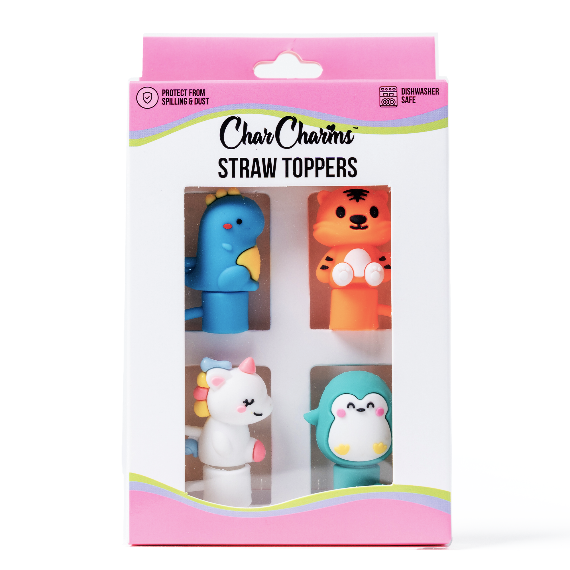 Mystic Animals 4-Pack Straw Topper