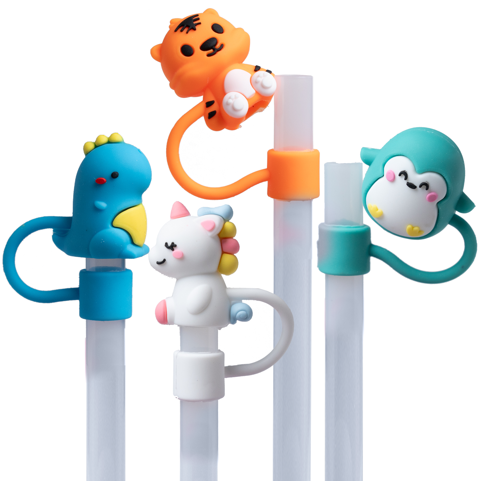 Mystic Animals 4-Pack Straw Topper