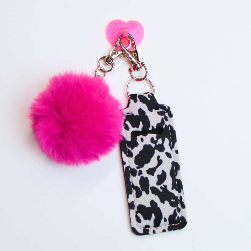 Cow Print Lip Gloss Holder