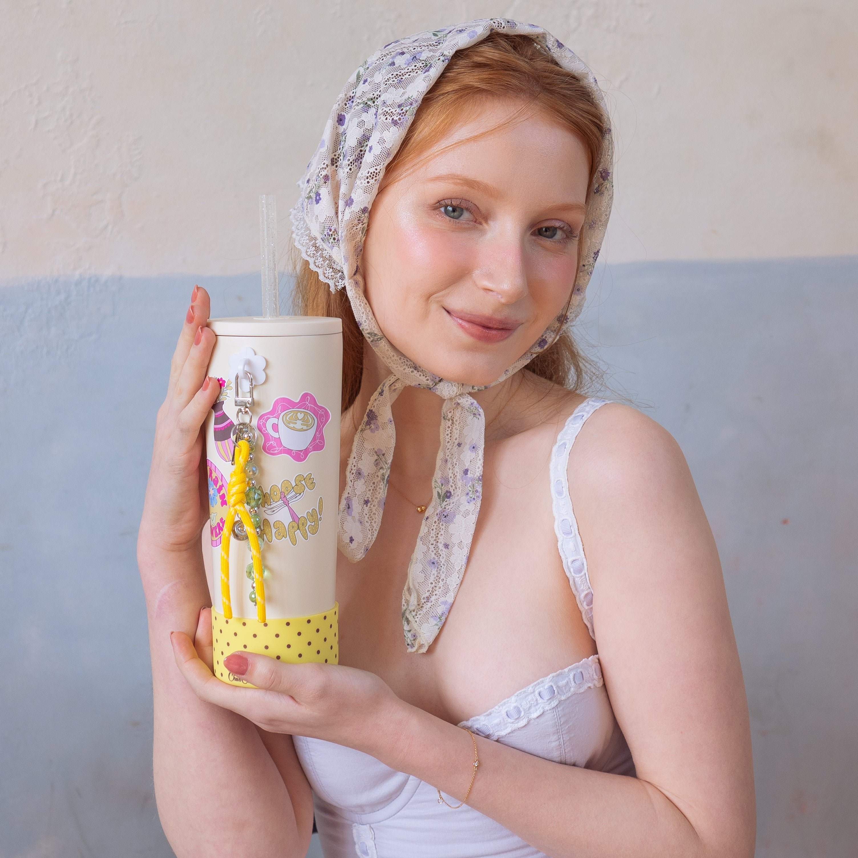 Yellow Polka Dot Bottle Boot