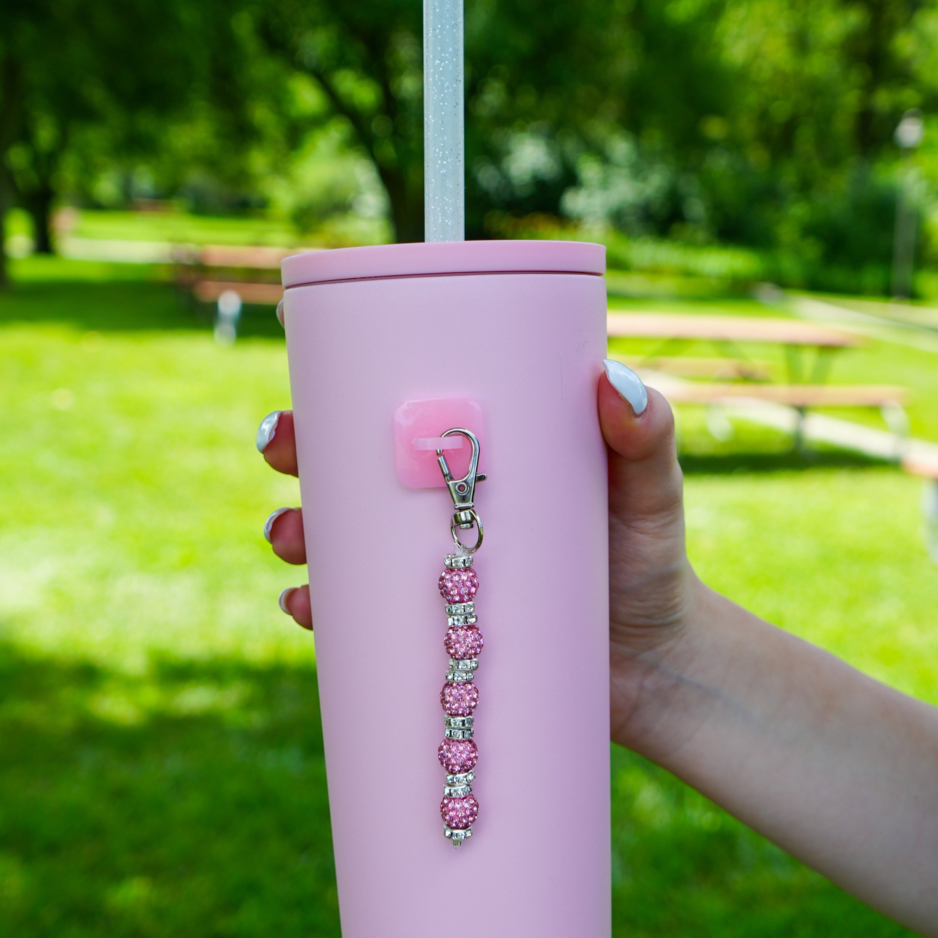 Pink Bling Bead Charm