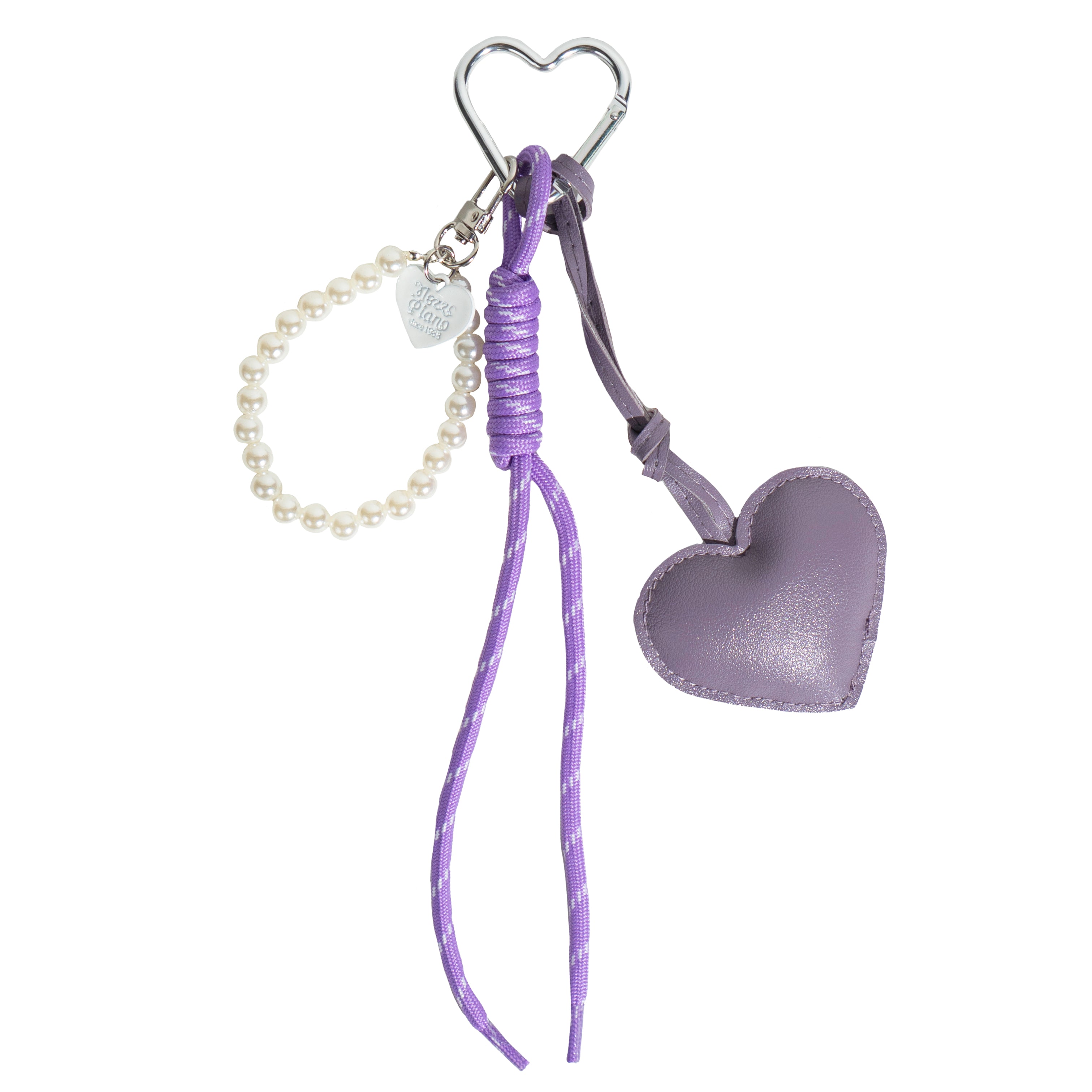 Violet Heart Bag Charm