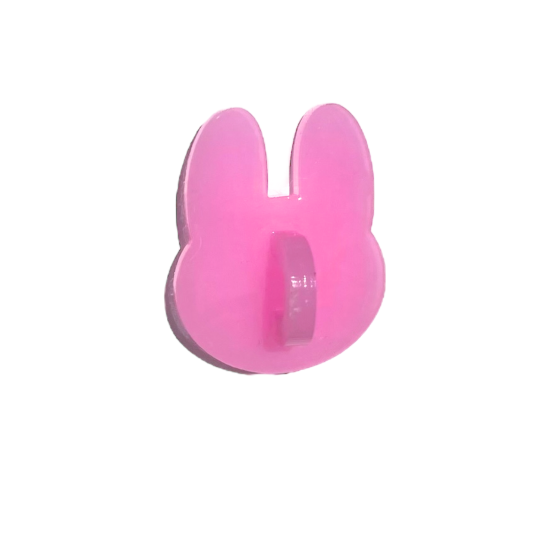 Pink Bunny Stick-On Hook