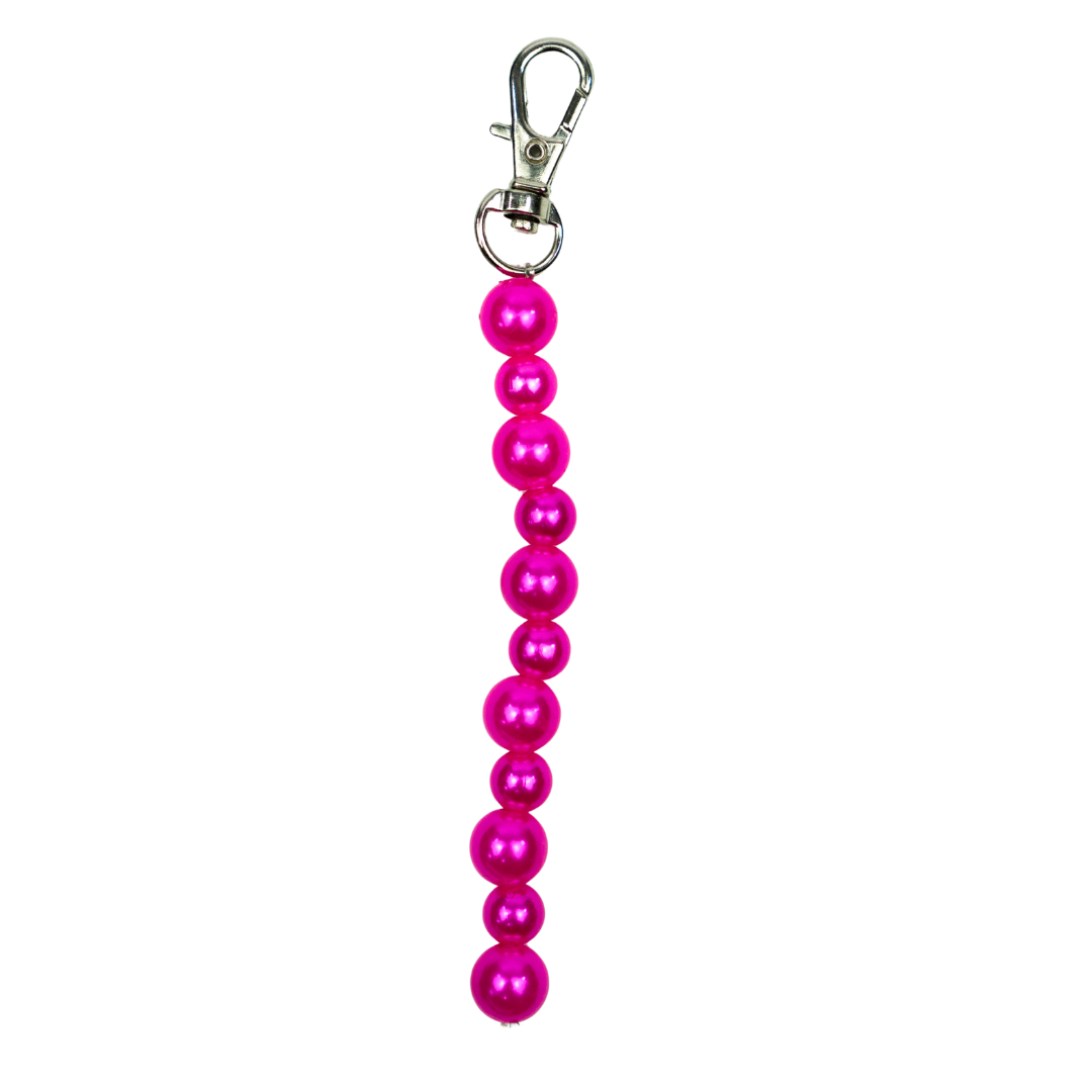 Hot Pink Pearl Bead Charm