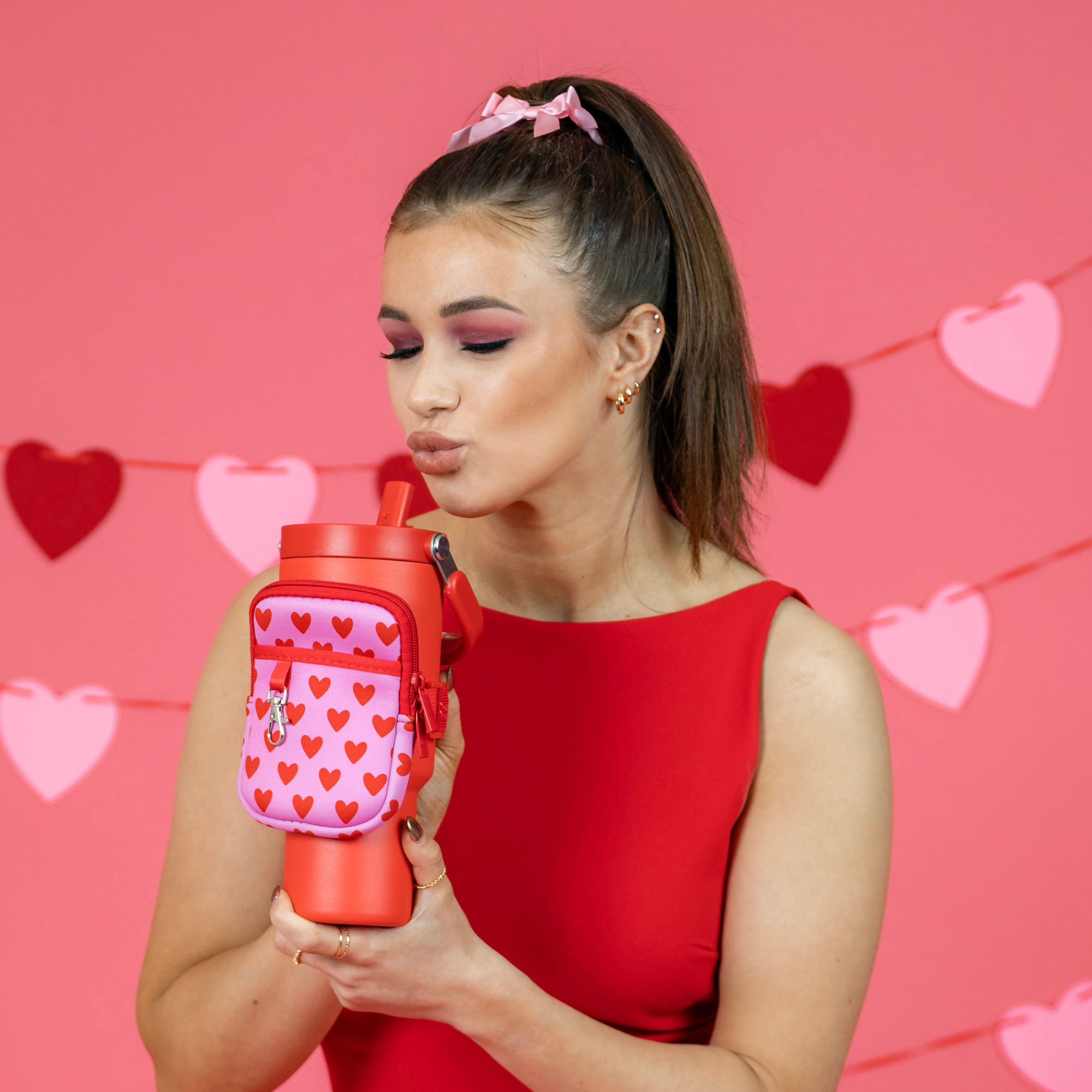 Valentine's Accessory Trio | Boot, Pouch & Straw Set