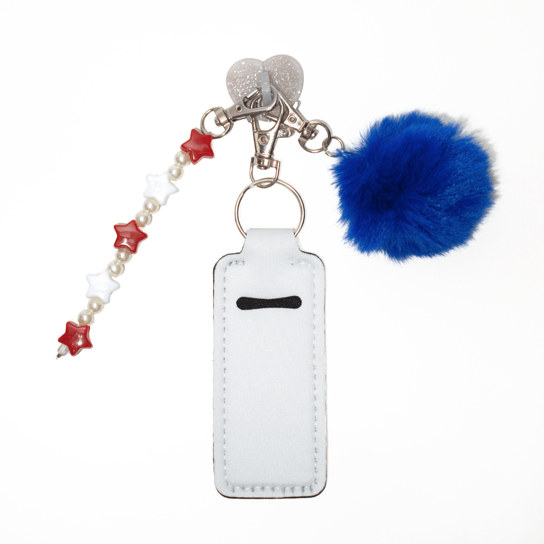 Red, white, and blue charm set for bottles