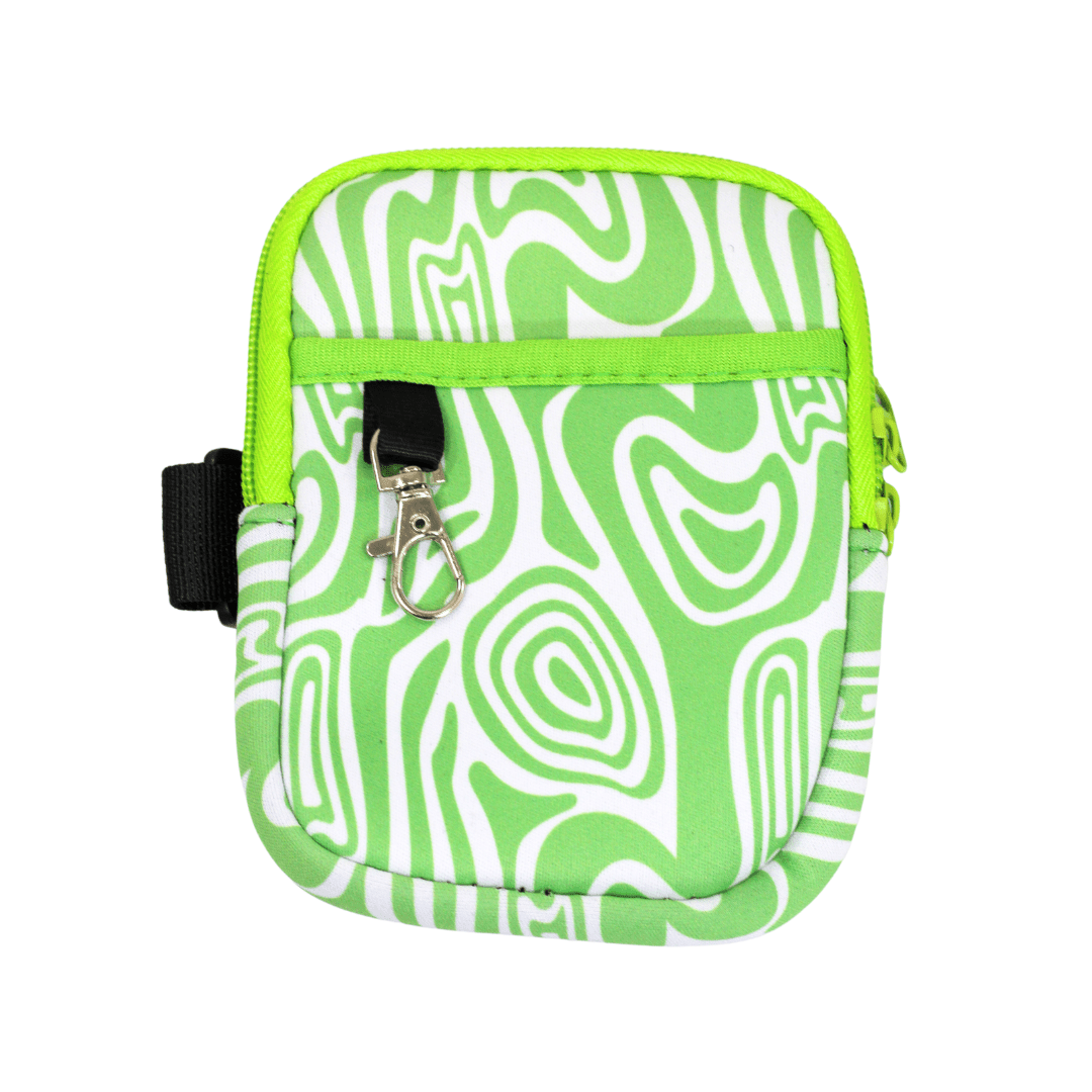 Green Wavy Bottle Pouch | | CharCharms Accessories