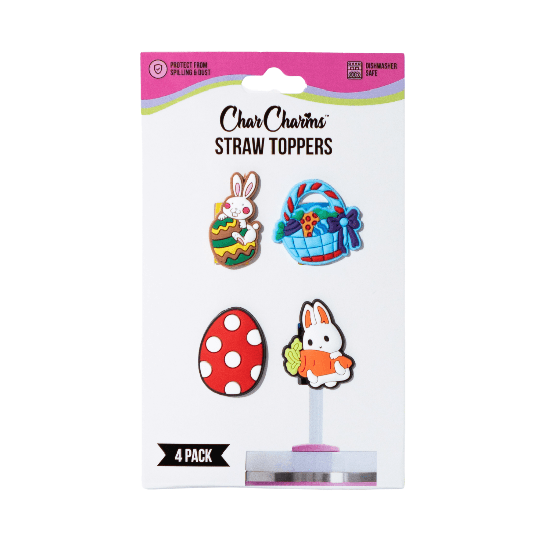 Hoppy Easter Straw Toppers | | CharCharms Accessories