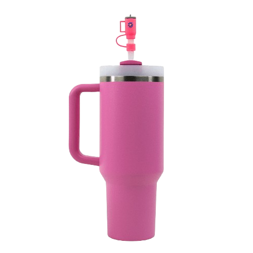 Hot Pink Tumbler Straw Topper