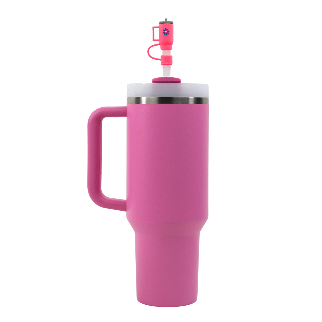 Hot Pink Tumbler Straw Topper | | CharCharms Accessories