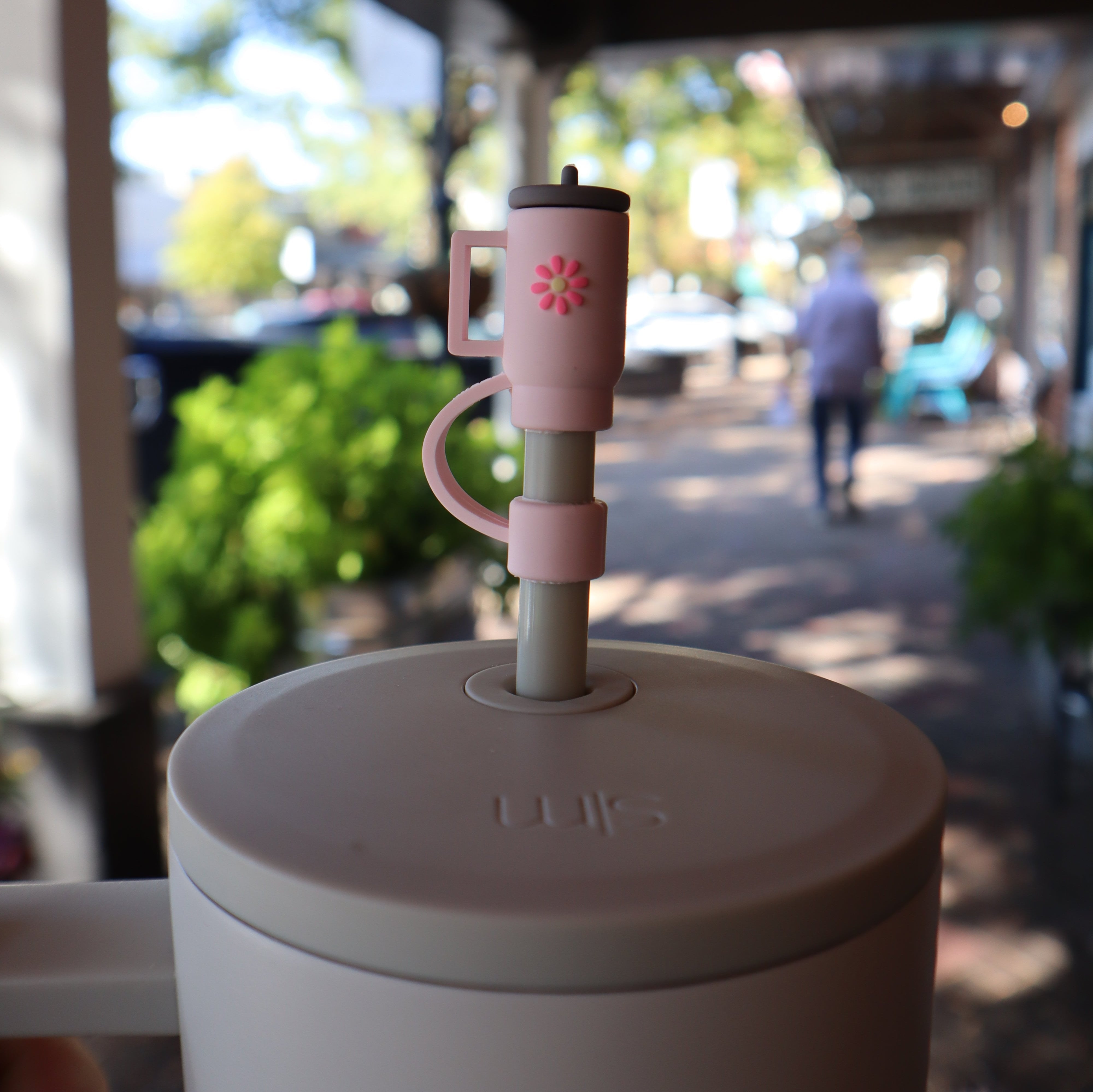 Pink Tumbler Straw Topper