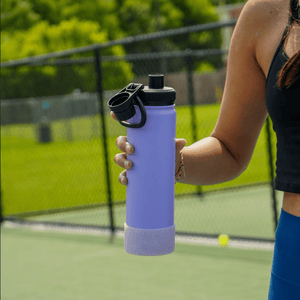 Purple Clear Glitter Bottle Boot