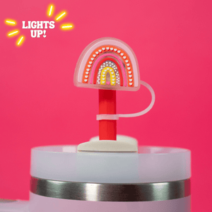 Light-Up Rainbow Glow Straw Topper