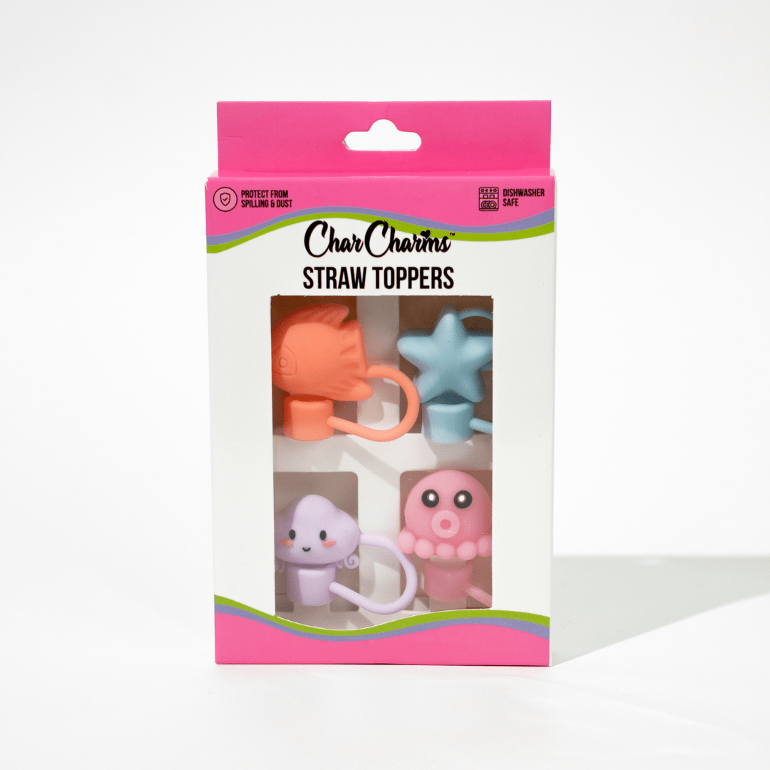 Sea Squad 4 - Pack Straw Toppers | | CharCharms Accessories