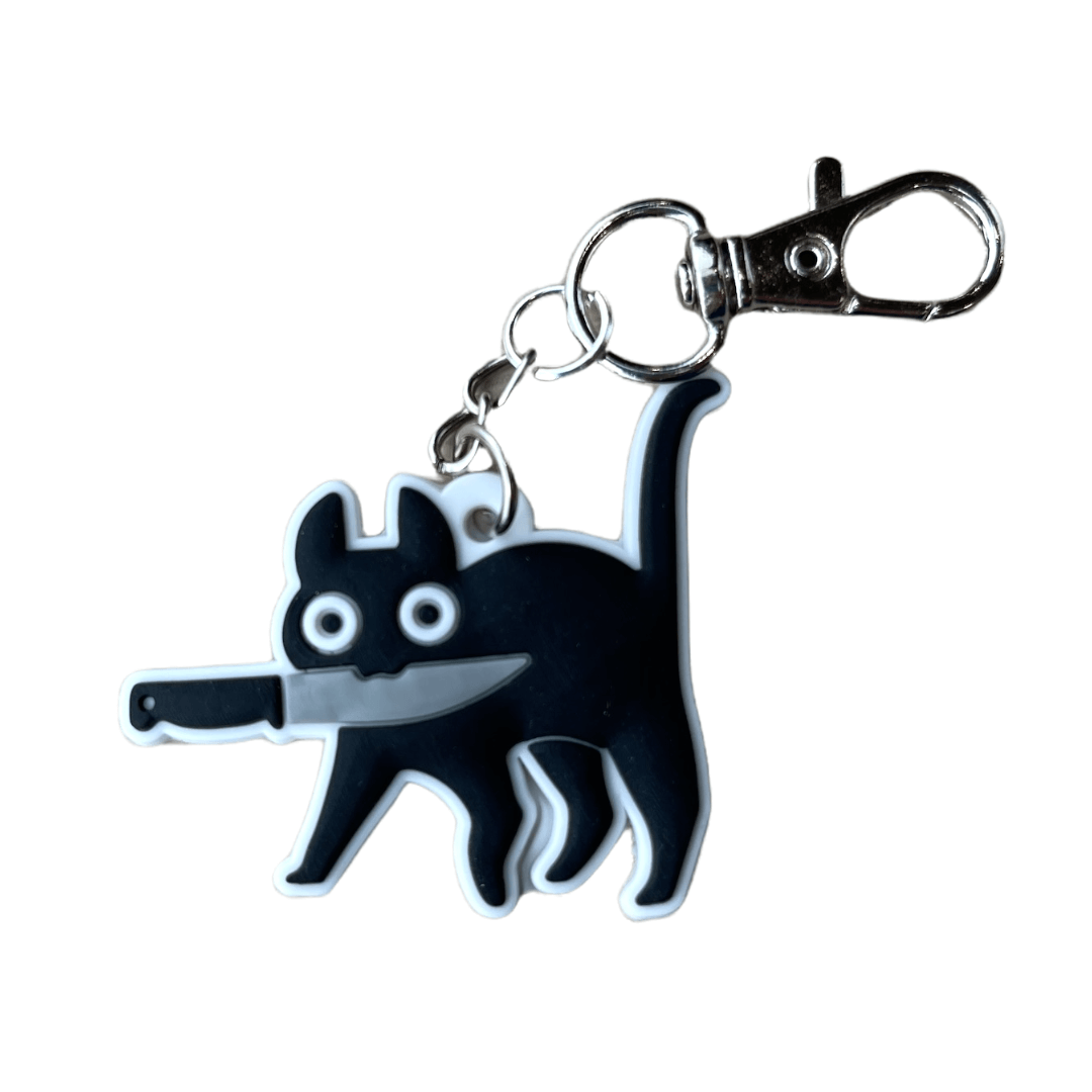 Cat with Knife Charm
