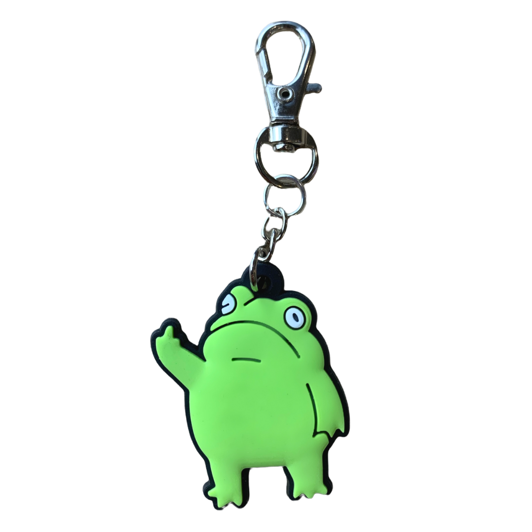 CharCharms Water Bottle Accessories Funny Frog Rubber Charm Keychain