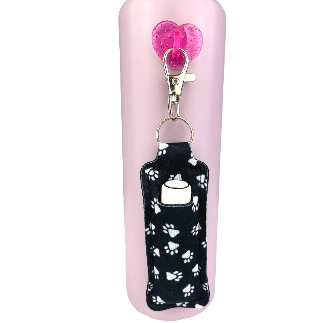 CharCharms Chapstick Lighter Holder, Clip On Accessory, Water bottle accessories, lipstick, lipgloss, case, holder