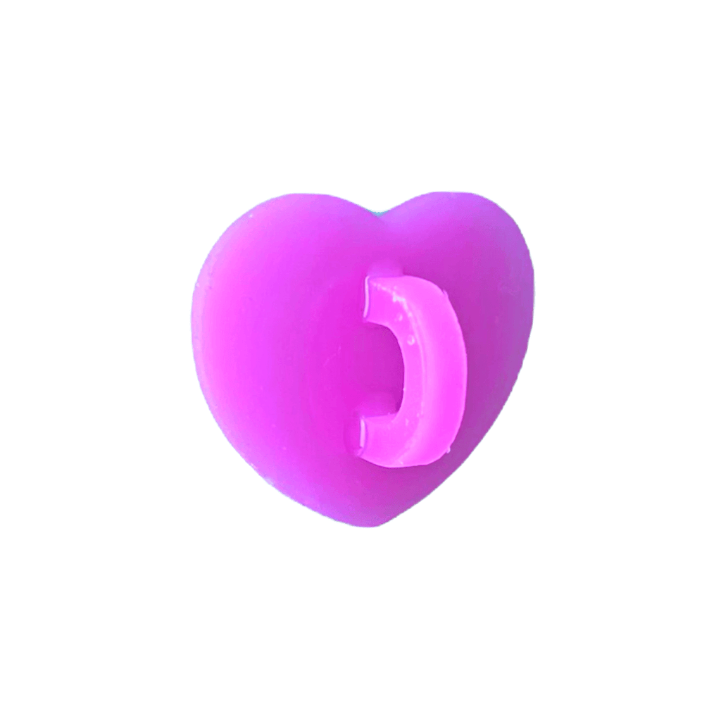 Pink Glitter Heart Stick-On Hook