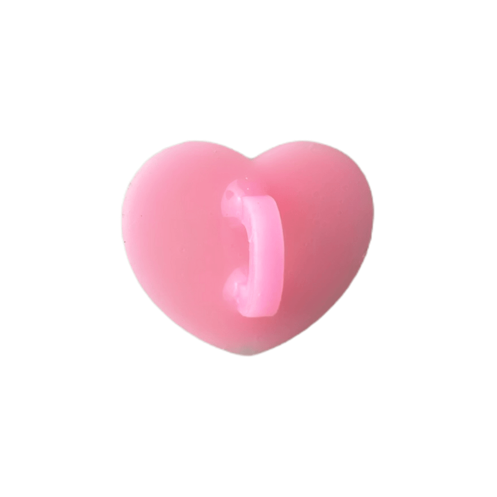 Pink Glitter Heart Stick-On Hook