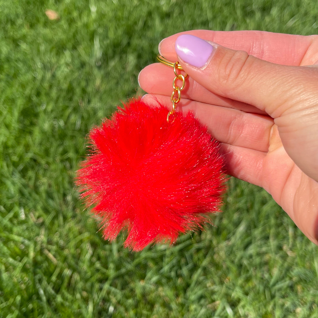 Red Pompom Water Bottle Charm Accessories