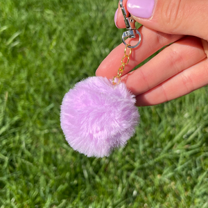 Lavender PomPom Water Bottle Charm