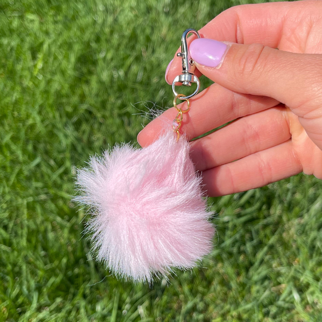 Light Pink PomPom Water Bottle Charm Accessories