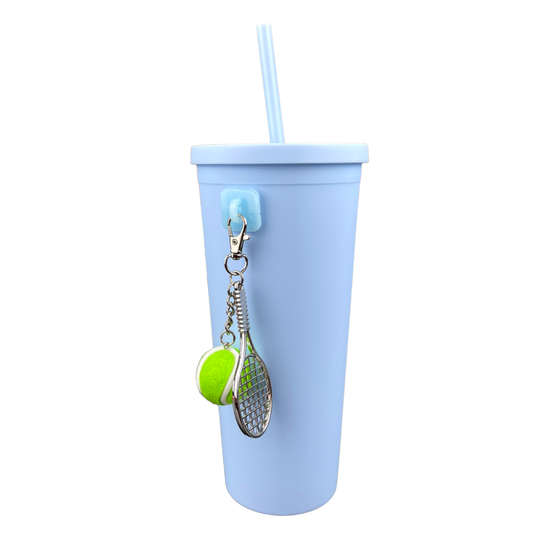 Stanley Cup Accessory Baseball & Initial Charm for Tumbler 