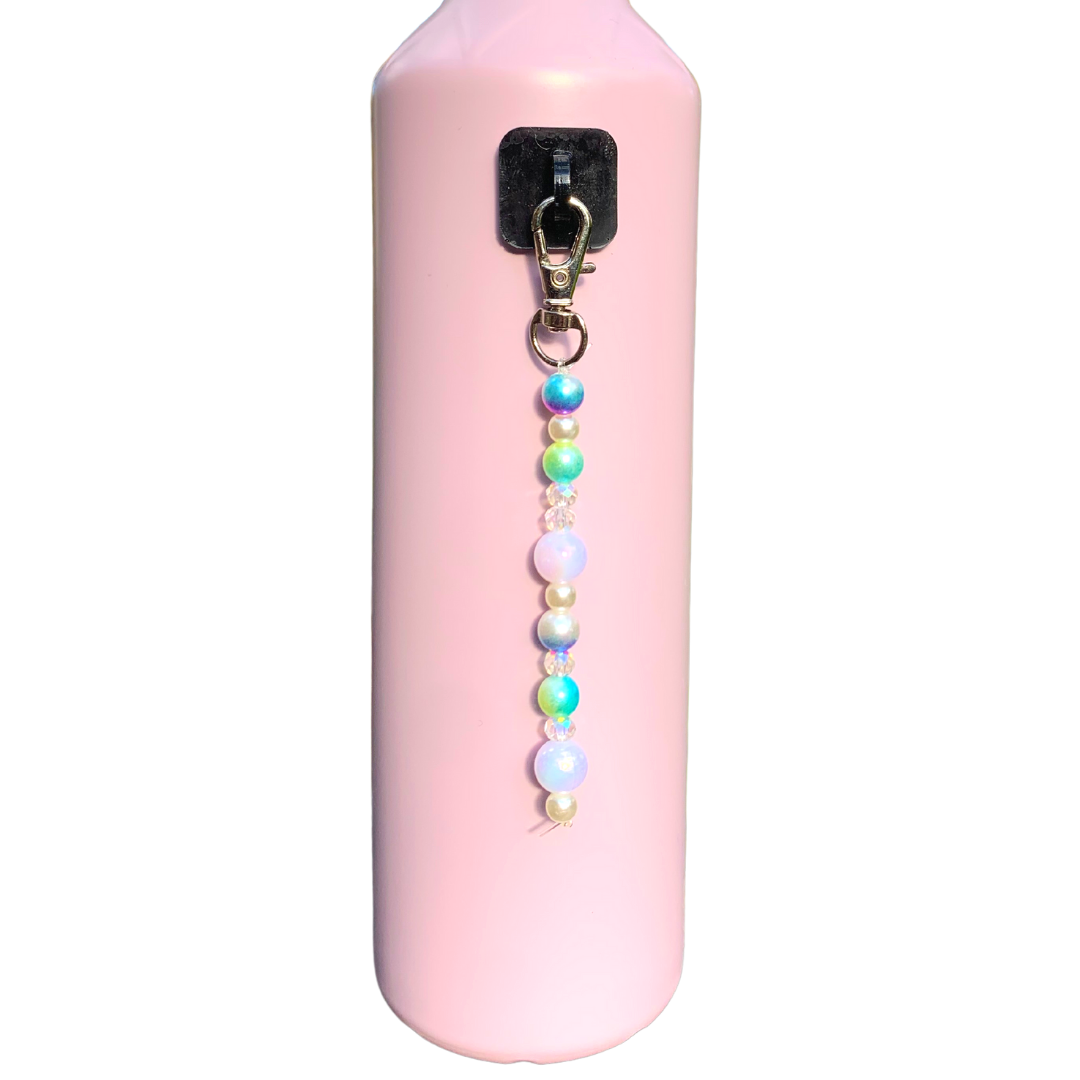 Pearl Bead Charm Water Bottle Accessory