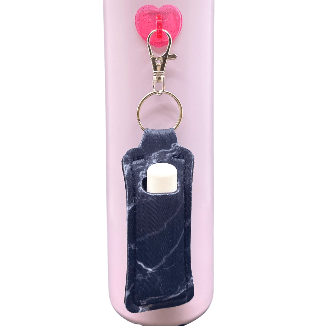 Black Marble Lip Gloss Holder | Chapstick Holder | CharCharms Accessories