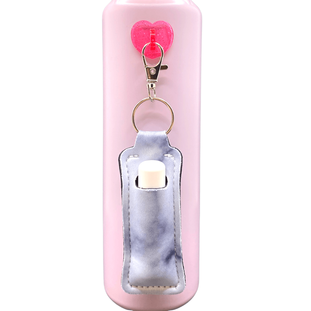 Grey Marble Print Lip Gloss Holder | Chapstick Holder | CharCharms Accessories
